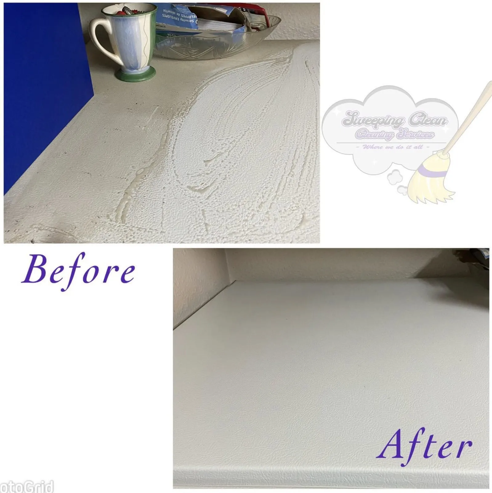 Kitchen counter — before & after