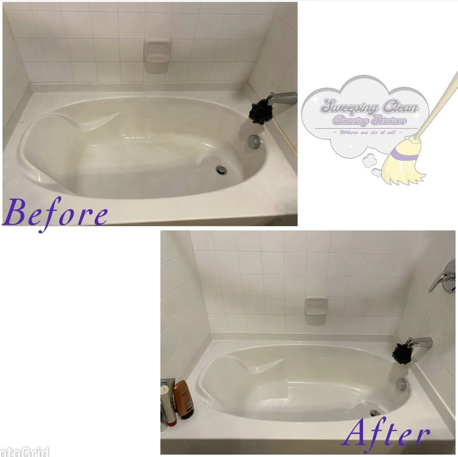 Garden tub — before and after by Sweeping Clean