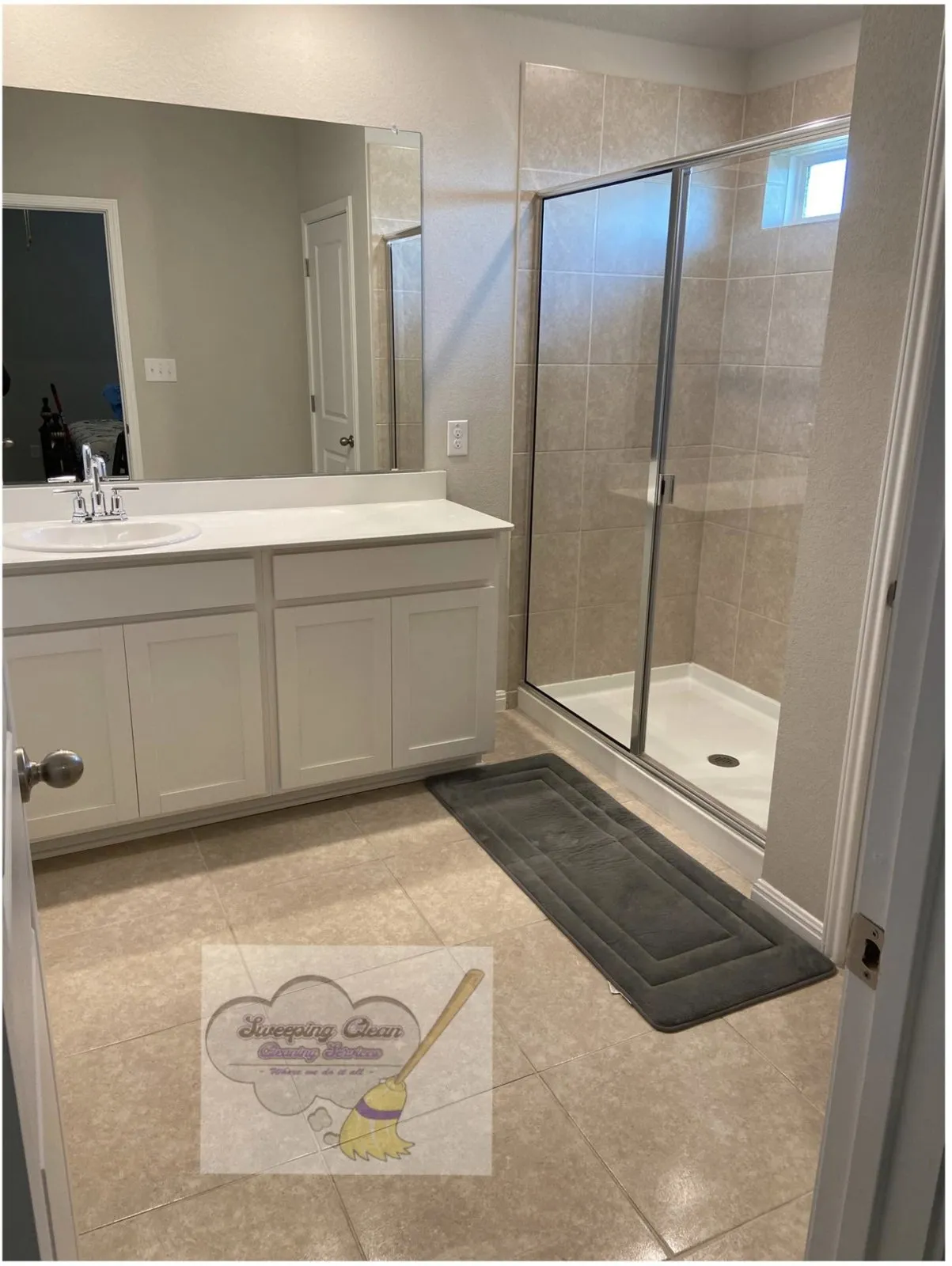 Bathroom cleaned by Sweeping Clean