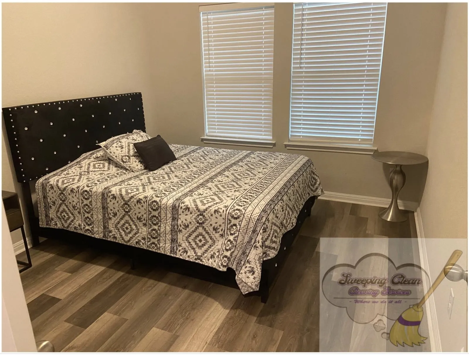 Bedroom cleaned by Sweeping Clean