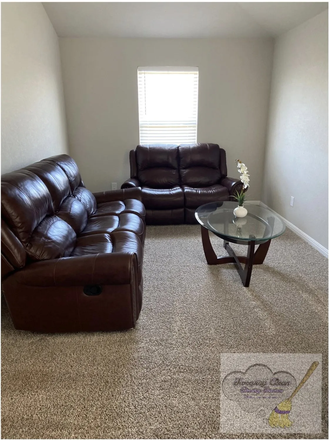 A bright, beautifully cleaned living room by Sweeping Clean