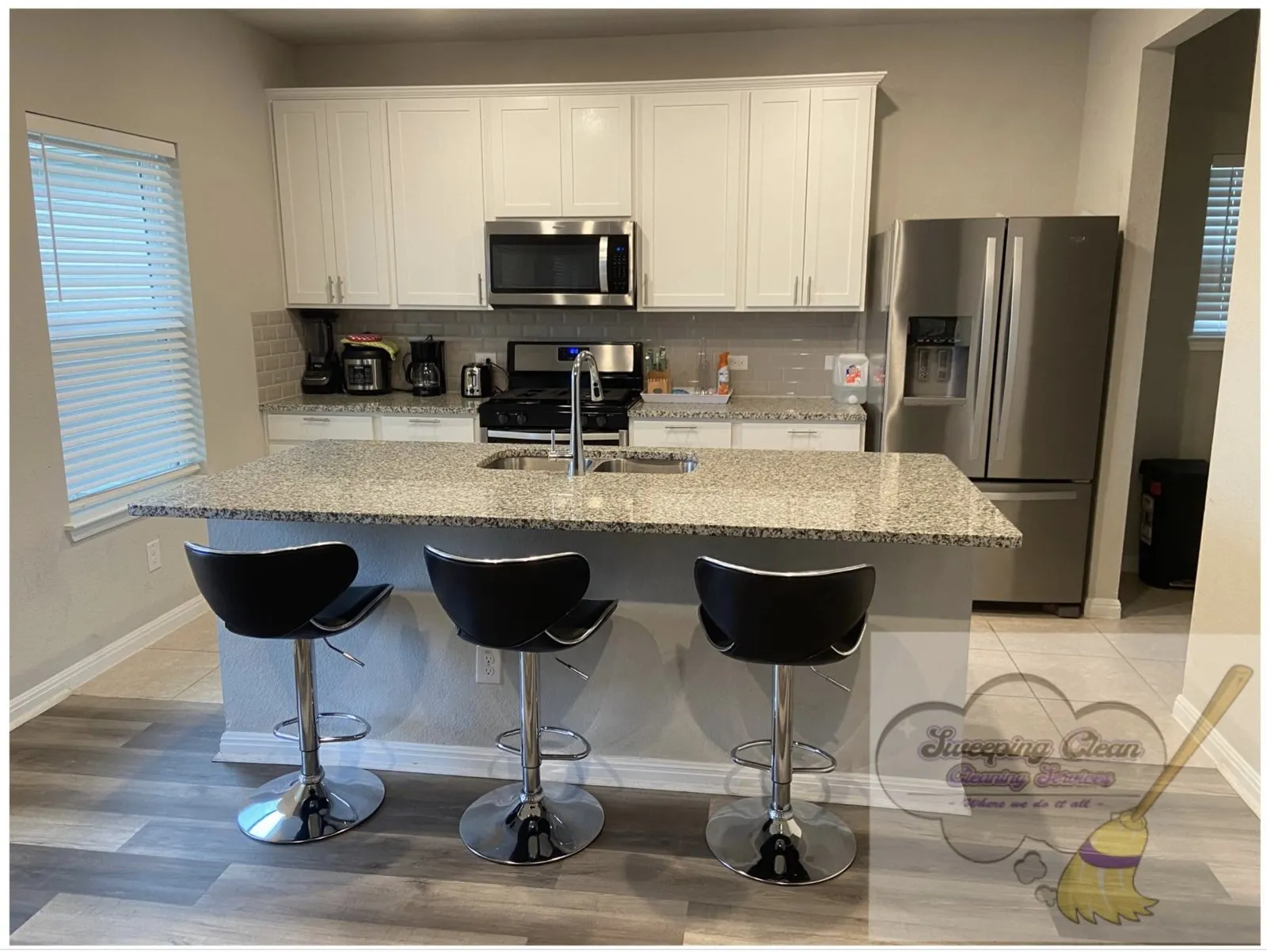 Kitchen cleaned by Sweeping Clean
