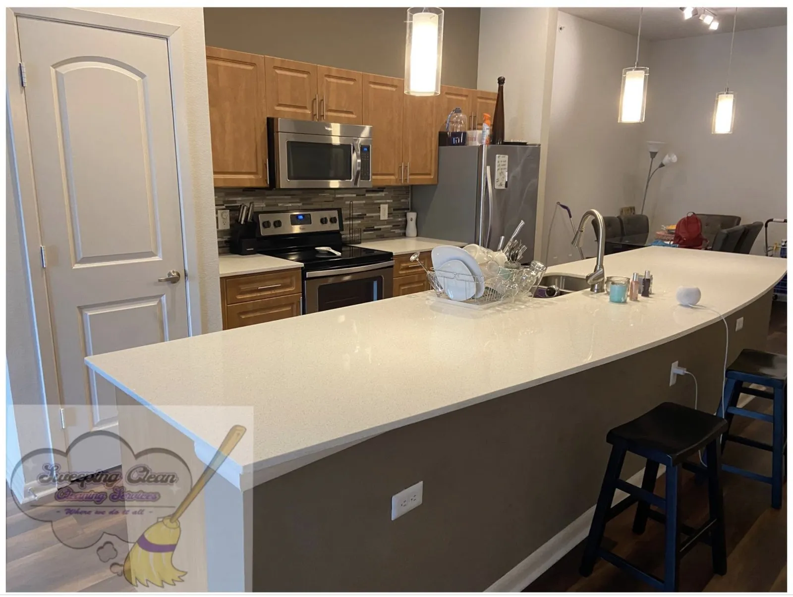 Kitchen cleaned by Sweeping Clean